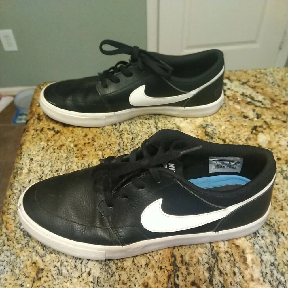 Nike SB Portmore II Mens Black Solar prm Skate Shoes 923115-010 Sz 7